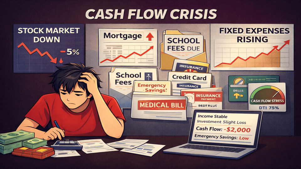 家庭财务崩溃通常不是因为投资亏损 Family Financial Collapse: The Real Risk Is Cash Flow, Not Investment Losses